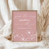  tijdloze Floral Baby shower Guess spel Poster