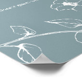 tijdloze Floral Baby shower Guess spel Poster (Hoek)