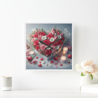 Tijdloze Floral Beauty wandklok