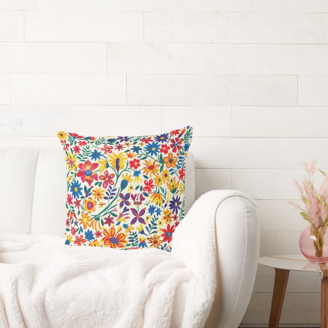 Tijdloze Floral Grace 20x20 Sierkussen (Bank)