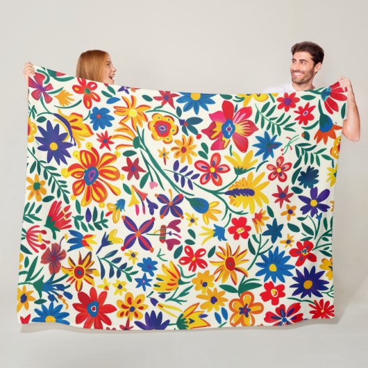 Tijdloze Floral Grace 60x80 Fleece Deken (In situ)