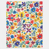Tijdloze Floral Grace 60x80 Fleece Deken (Voorkant)