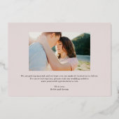 Tijdloze Folie Huwelijk Save The Date Kaart (Achterkant)
