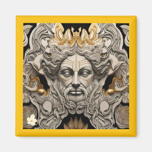 Tijdloze folkloristische kunst magneet