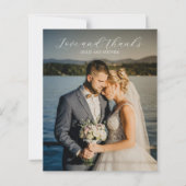 Tijdloze foto budget bruiloft bedankkaart (Voorkant)