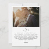 Tijdloze foto Elegante Pas getrouwd Kerst Feestdagenkaart (Achterkant)