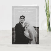 Tijdloze foto Modern Pas getrouwd Christmas Feestdagen Kaart (Voorkant)