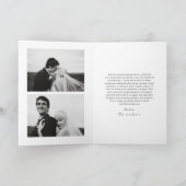 Tijdloze foto Modern Pas getrouwd Christmas Feestdagen Kaart (Binnen)