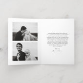 Tijdloze foto Modern Pas getrouwd Christmas Folie Feestdagenkaart (Binnenlaag)