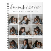 Tijdloze fotocollage witte stiefmoeder Moederdag Notitieboek (Voorkant)