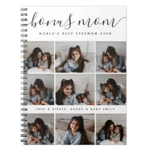 Tijdloze fotocollage witte stiefmoeder Moederdag Notitieboek