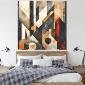Tijdloze Geometrie Canvas Afdruk (Insitu (Slaapkamer))