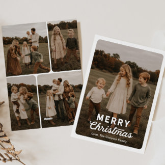 Tijdloze gezinsfoto kerstkaart