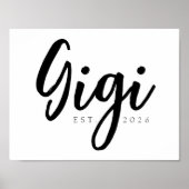 Tijdloze Gigi Jaar Elegante Familie Script Poster (Voorkant)