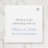 Tijdloze Ginger Jar Monogram Crest Wedding Bedankjes Labels (Achterkant)