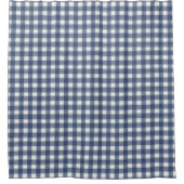 Tijdloze Gingham Navy Douchegordijn (Voorkant)