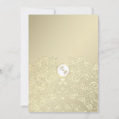 Tijdloze `Gold Damask Bedankt Opmerking (Achterkant)