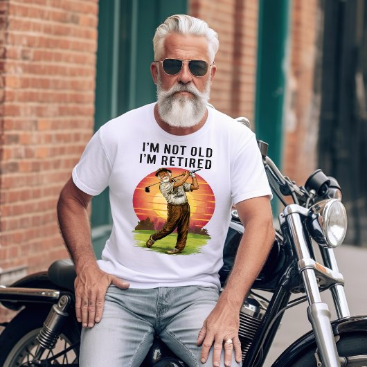 Tijdloze golfer: Ik ben niet oud Ik ben met pensio T-shirt