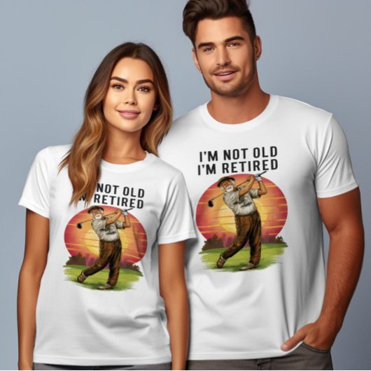 Tijdloze golfer: Ik ben niet oud Ik ben met pensio T-shirt