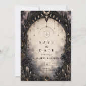 Tijdloze Gotische Hemelse Bruiloft Save The Date (Voorkant)