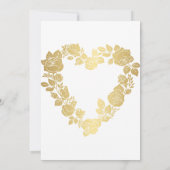 Tijdloze gouden bruiloft uitnodigingen | Gepersona (Achterkant)