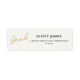 Tijdloze gouden script retourlabel etiket