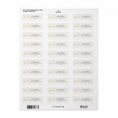 Tijdloze gouden script retourlabel etiket (Full Sheet)