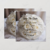 Tijdloze Grace: Een Topiary van Witte Trouwen Roze Kaart (Voorkant / Achterkant)