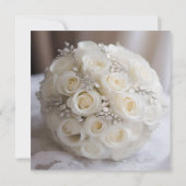 Tijdloze Grace: Een Topiary van Witte Trouwen Roze Kaart (Achterkant)