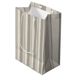 Tijdloze Greige Schilderachtige Cabana Streep Patr Medium Cadeauzakje