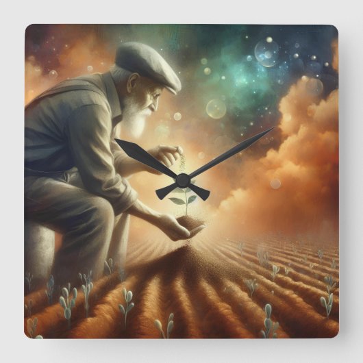 "Tijdloze groei" wandklok (Voorkant)