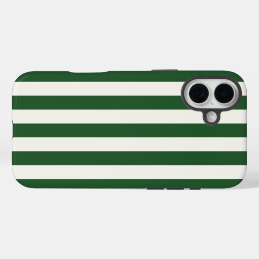 Tijdloze groene strepen Case-Mate iPhone case (Achterkant (horizontaal))