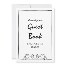 Tijdloze Hand getrokken zwaan bruiloft gast boek t