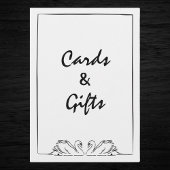 Tijdloze Hand getrokken zwaan Kaarten en geschenke