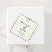 Tijdloze Handgetekende Bruidsdouche Chic Bedankt Bedankjes Labels (In situ)