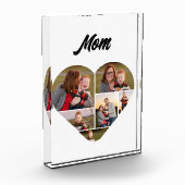 Tijdloze hartvorm moeder familie collage fotoblokken (Links)