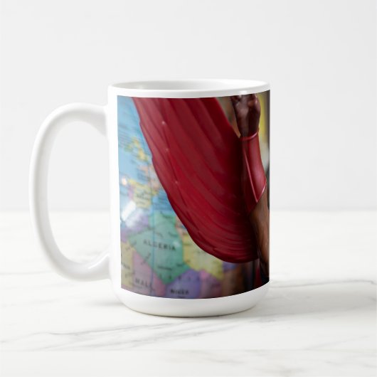 Tijdloze held vintage superheld koffiemok (Links)