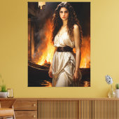 Tijdloze Helen: de katalysator van Troy Canvas Afdruk (Insitu (Woonkamer))