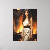 Tijdloze Helen: de katalysator van Troy Canvas Afdruk (Voorkant)