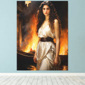 Tijdloze Helen: de katalysator van Troy Canvas Afdruk (Insitu (Houten vloer))