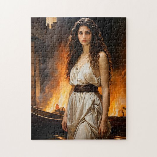 "Tijdloze Helen: Trojes Katalysator" Legpuzzel (Verticaal)