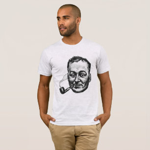 Tijdloze Humor:  rookpijpillustratie T-shirt