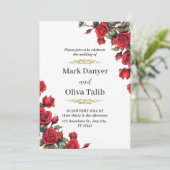 Tijdloze huwelijksuitnodiging | Elegante bruiloft Kaart (Staand voorkant)