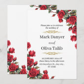 Tijdloze huwelijksuitnodiging | Elegante bruiloft Kaart (Voorkant / Achterkant)