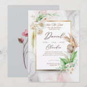 Tijdloze huwelijksuitnodigingen: elegante stijlen kaart (Voorkant / Achterkant)