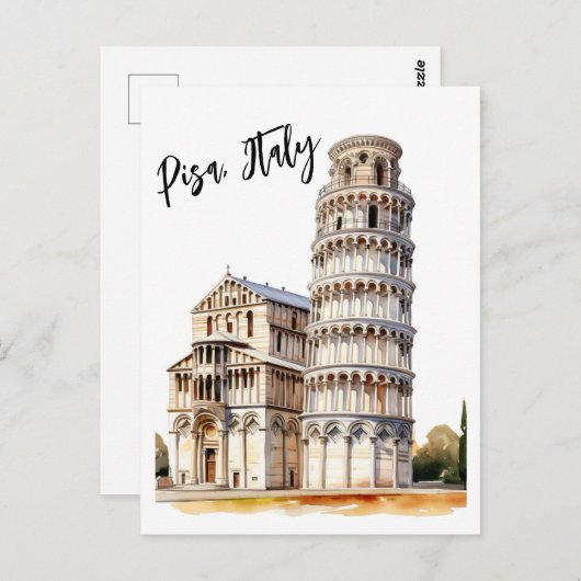 Tijdloze iconen van Pisa Briefkaart (Voorkant / Achterkant)