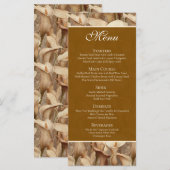 Tijdloze Ivoren Calla Lelies Aesthetische Boho Bru Menu (Voorkant / Achterkant)