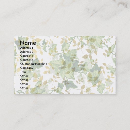 Tijdloze Ivy Visitekaartje (Voorkant)