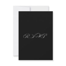 Tijdloze kalligrafie Klassic Black Wedding RSVP