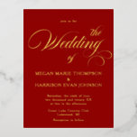 Tijdloze kalligrafie klassieke trouw uitnodiging<br><div class="desc">Elegante tijdloze kalligrafie klassieke trouw uitnodiging minimalistisch ontwerp rood</div>